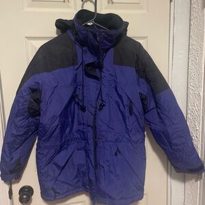 Vintage SJB Sport Winter Coat, Men’s Petite Small Packable Hood MultiPocket Warm